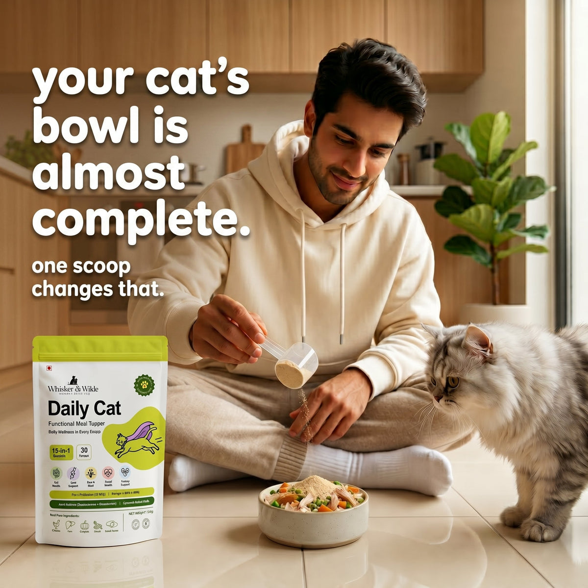 Daily Cat Topper · 12-in-1 Vital Benefits - Whisker and Wilde