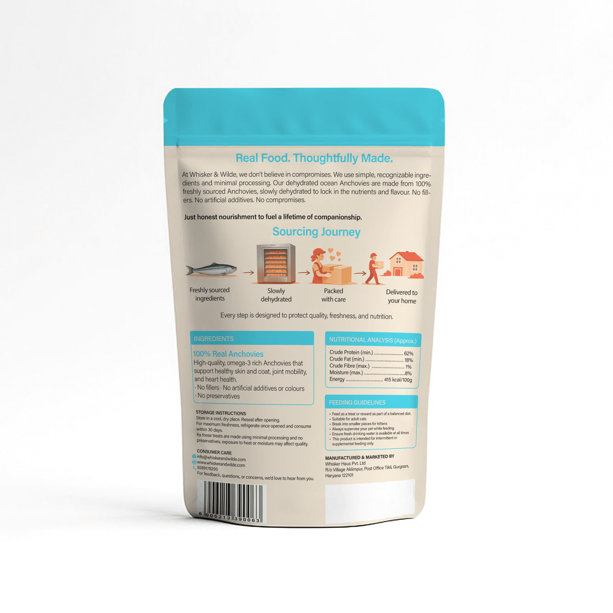 Dehydrated Anchovies – Original (Cat) - Whisker and Wilde