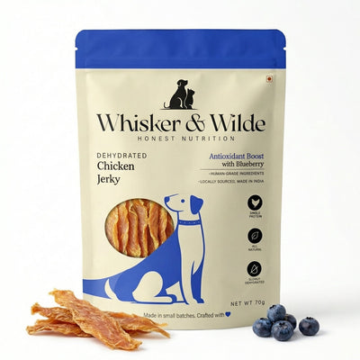 Dehydrated Chicken Jerky – Blueberry (Dog)