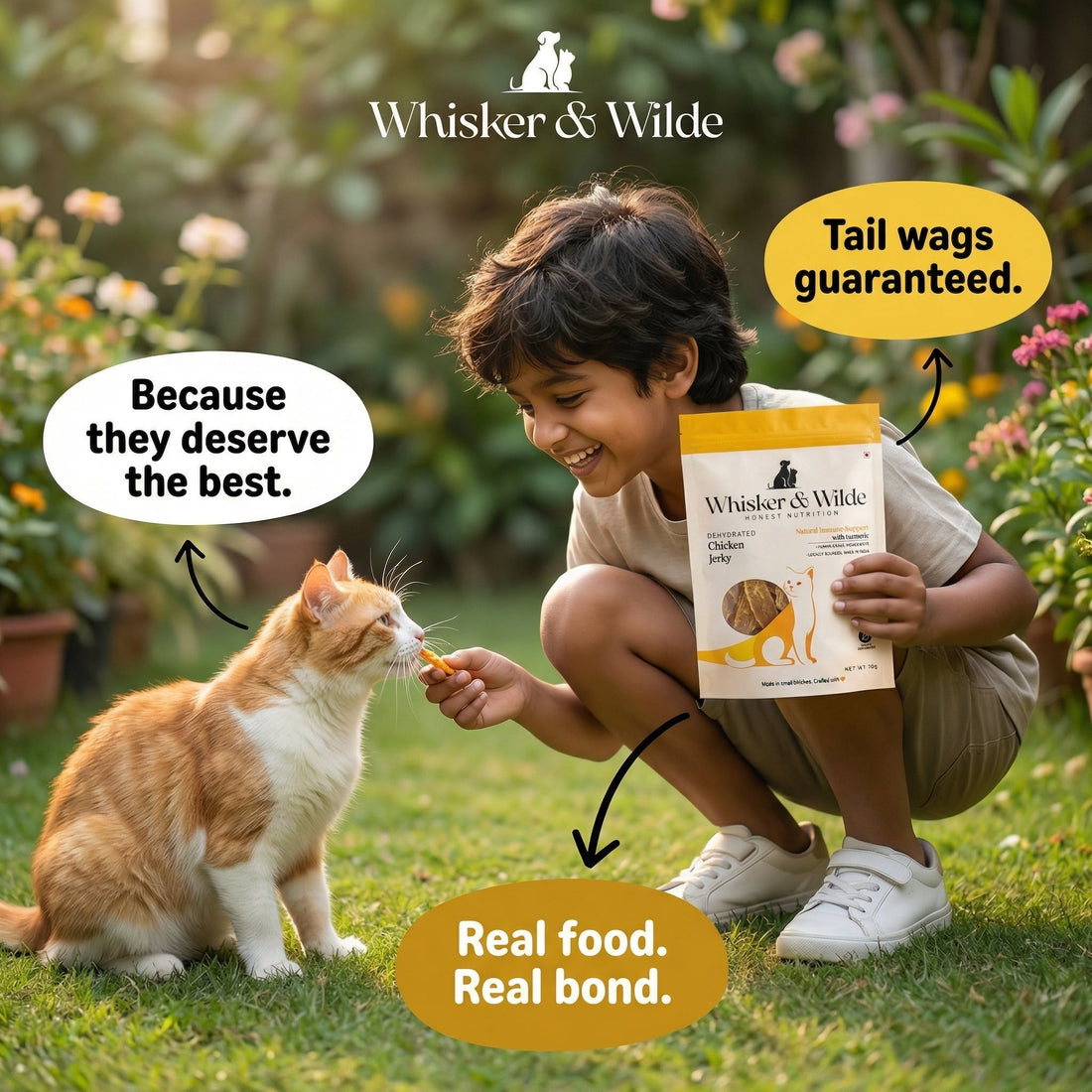 Dehydrated Chicken Jerky – Turmeric (Cat) - Whisker and Wilde