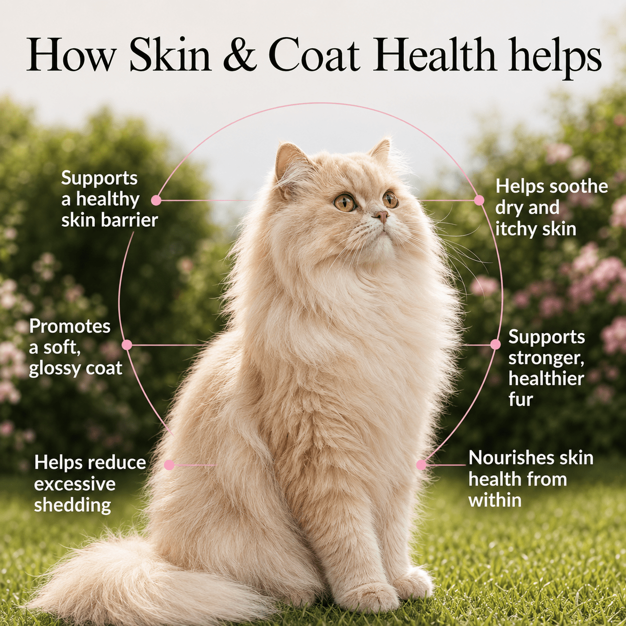 Skin & Coat Cat Topper · 460mg Omega-3 for Dull Coat, Itchy Skin & Shedding - Whisker and Wilde